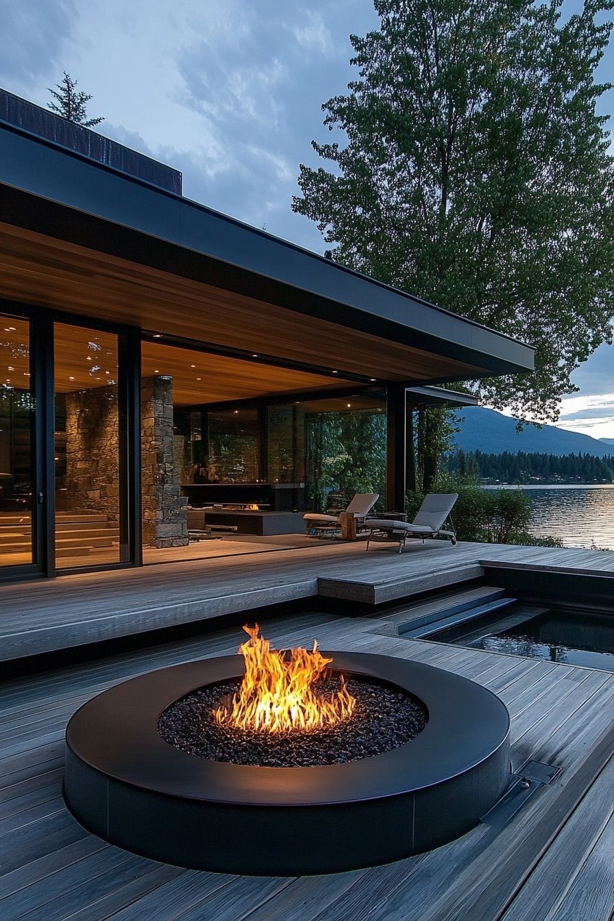 Cozy Outdoor Fire Pit Lounges