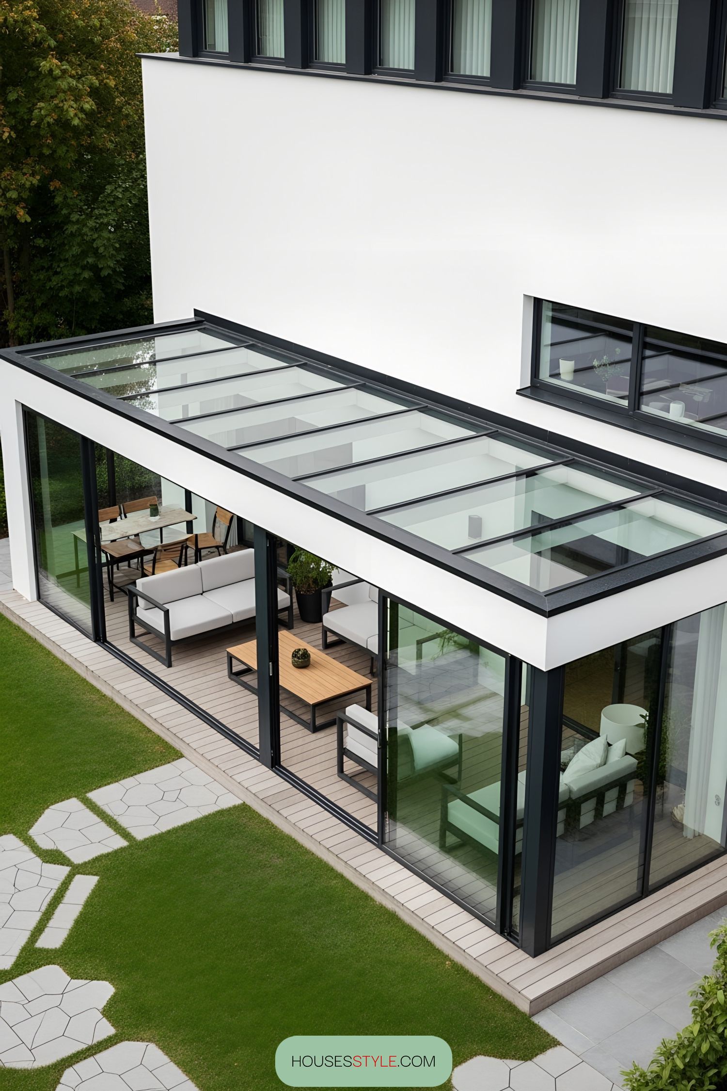 Elegant Glass Terrace Design Inspiration