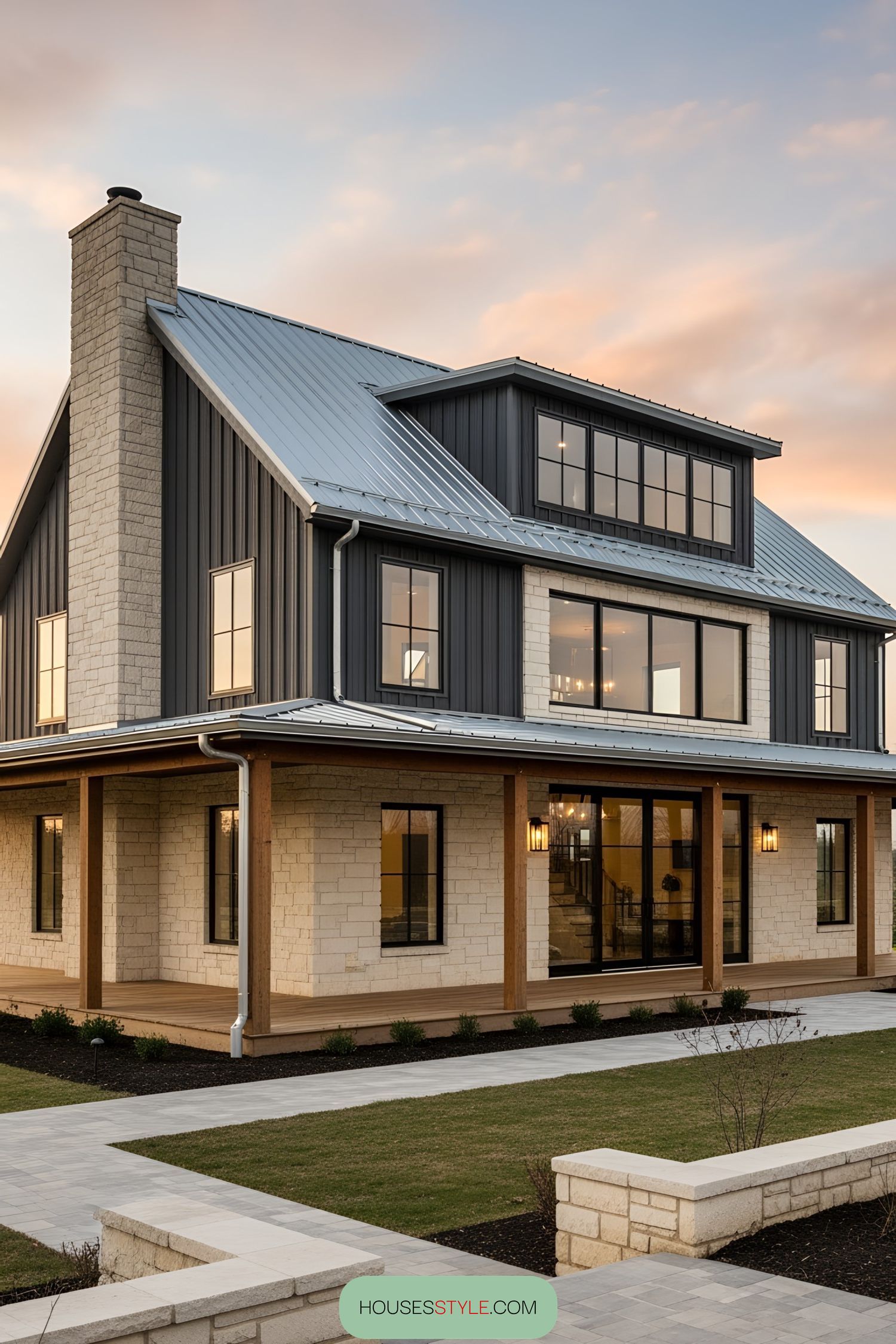 A Barnhouse Built for Wraparound Porch Living