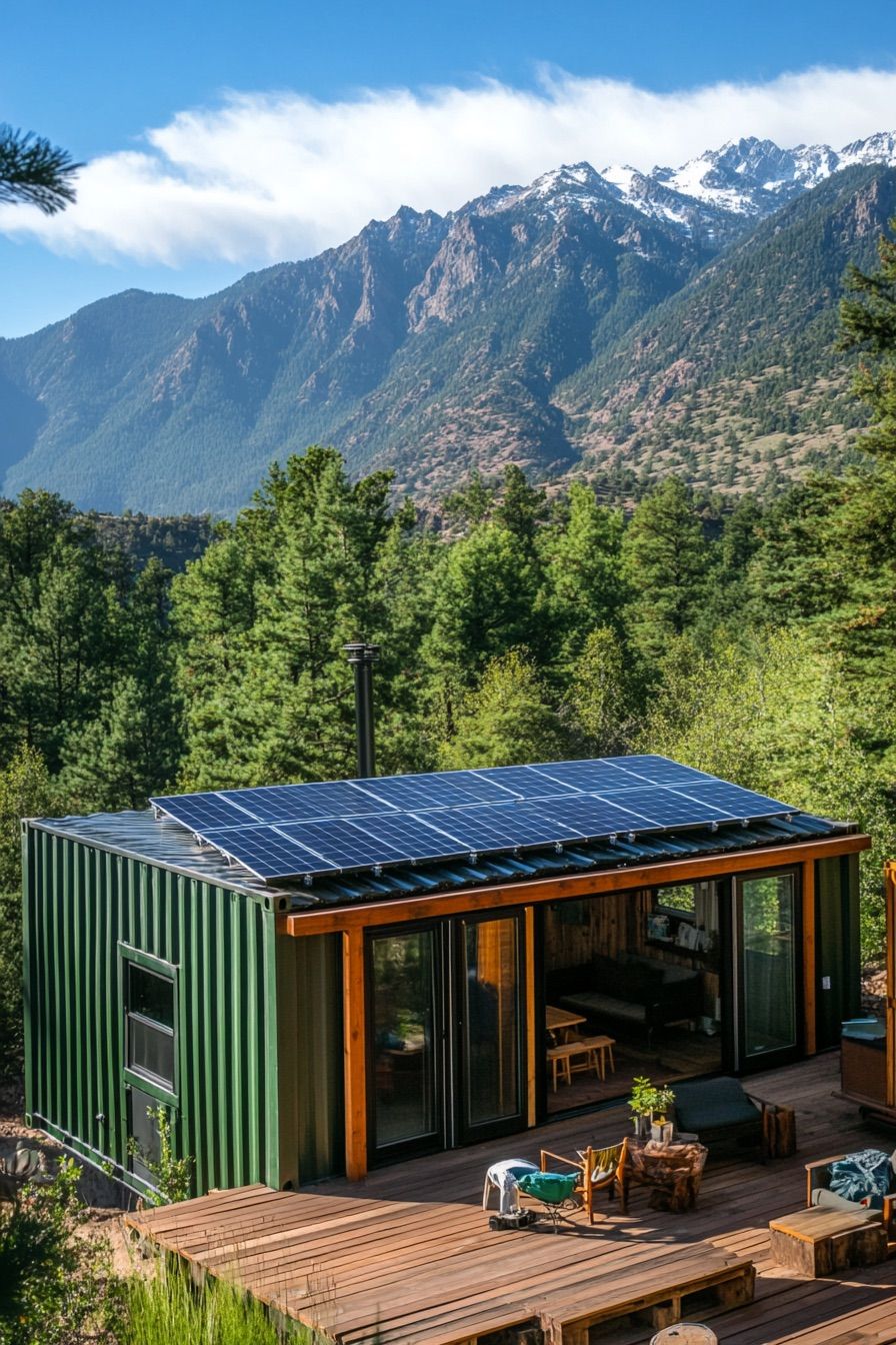 Solar-Powered Off-Grid Container Retreat