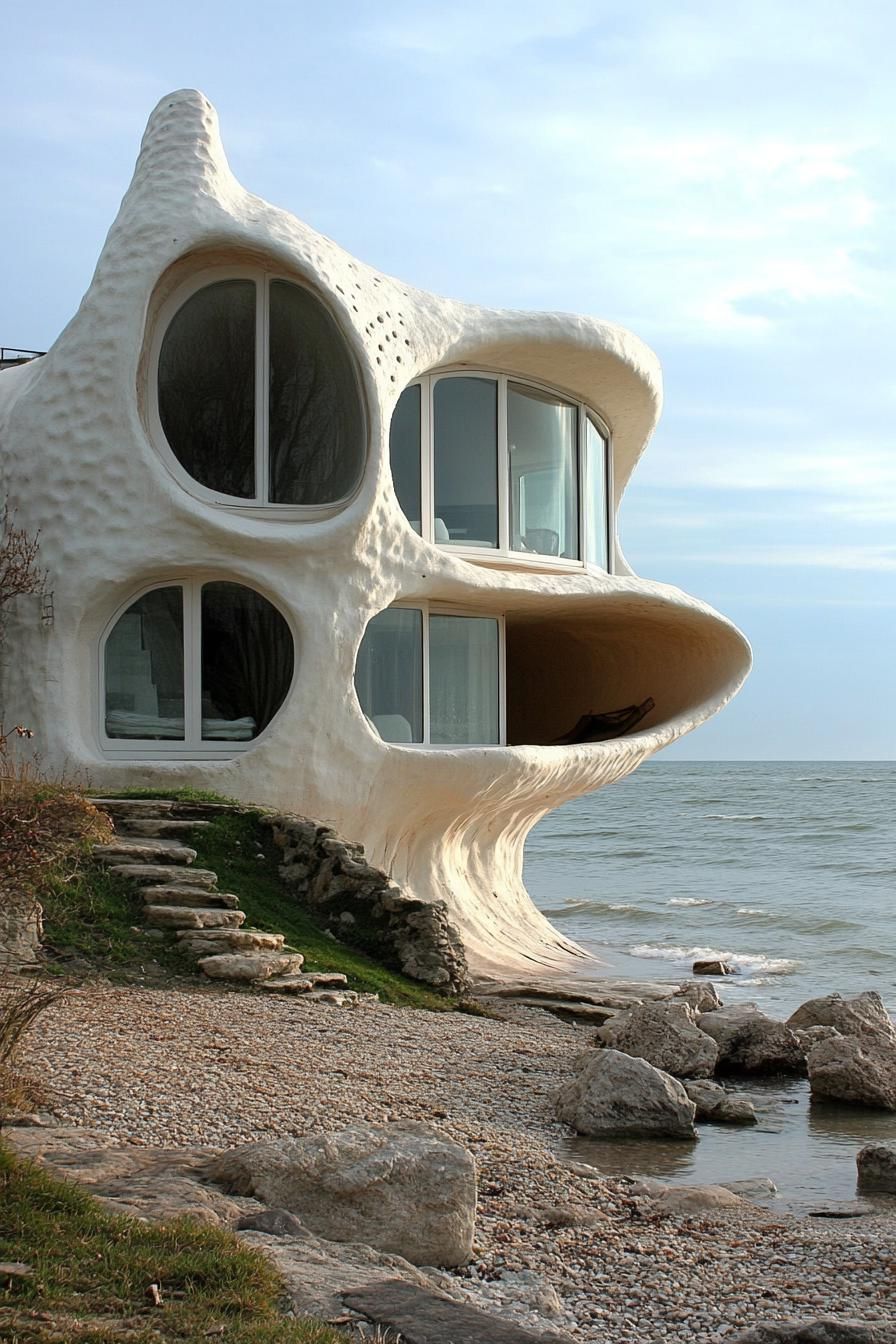 A Beach House Shaped Like a Seashell