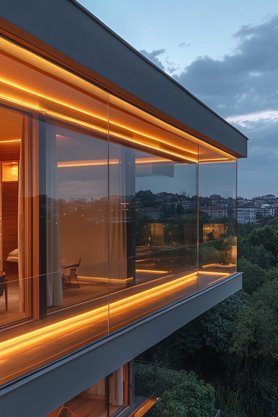 Smart Balcony With Integrated Lighting and Heating
