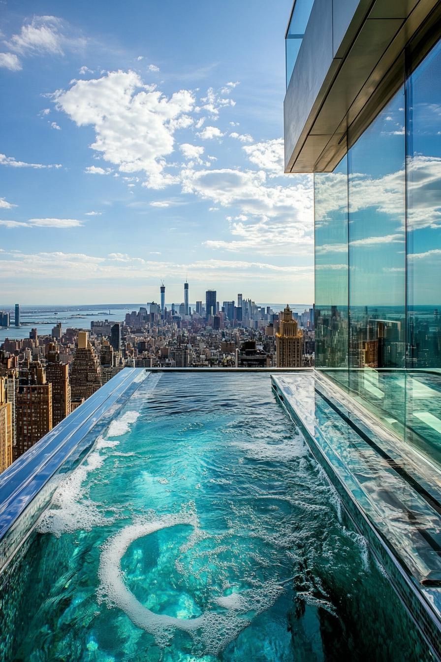 12) Rooftop Pool Framed by Glass Walls - photo 2