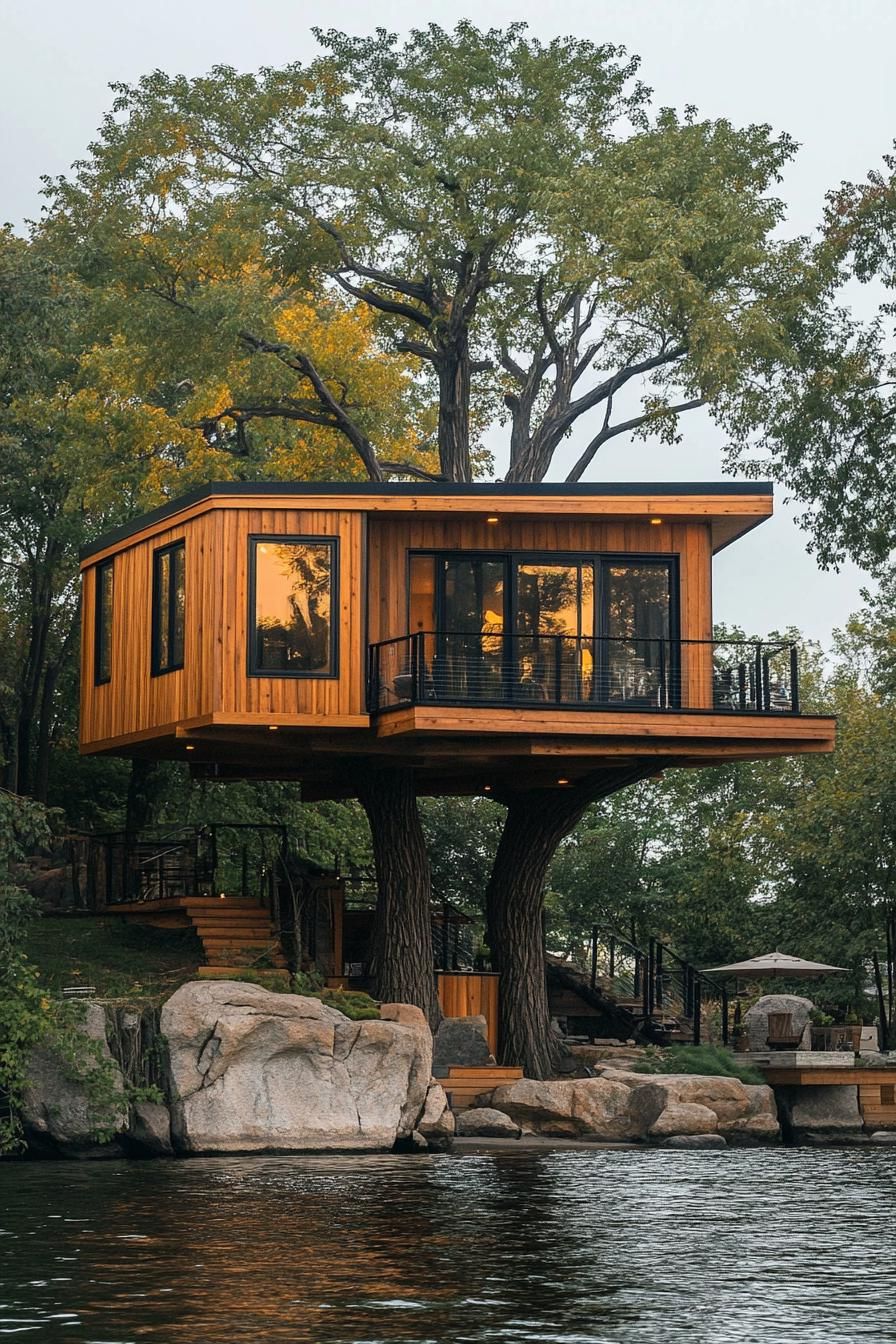 Modern Treehouses With Lake Views - photo 2