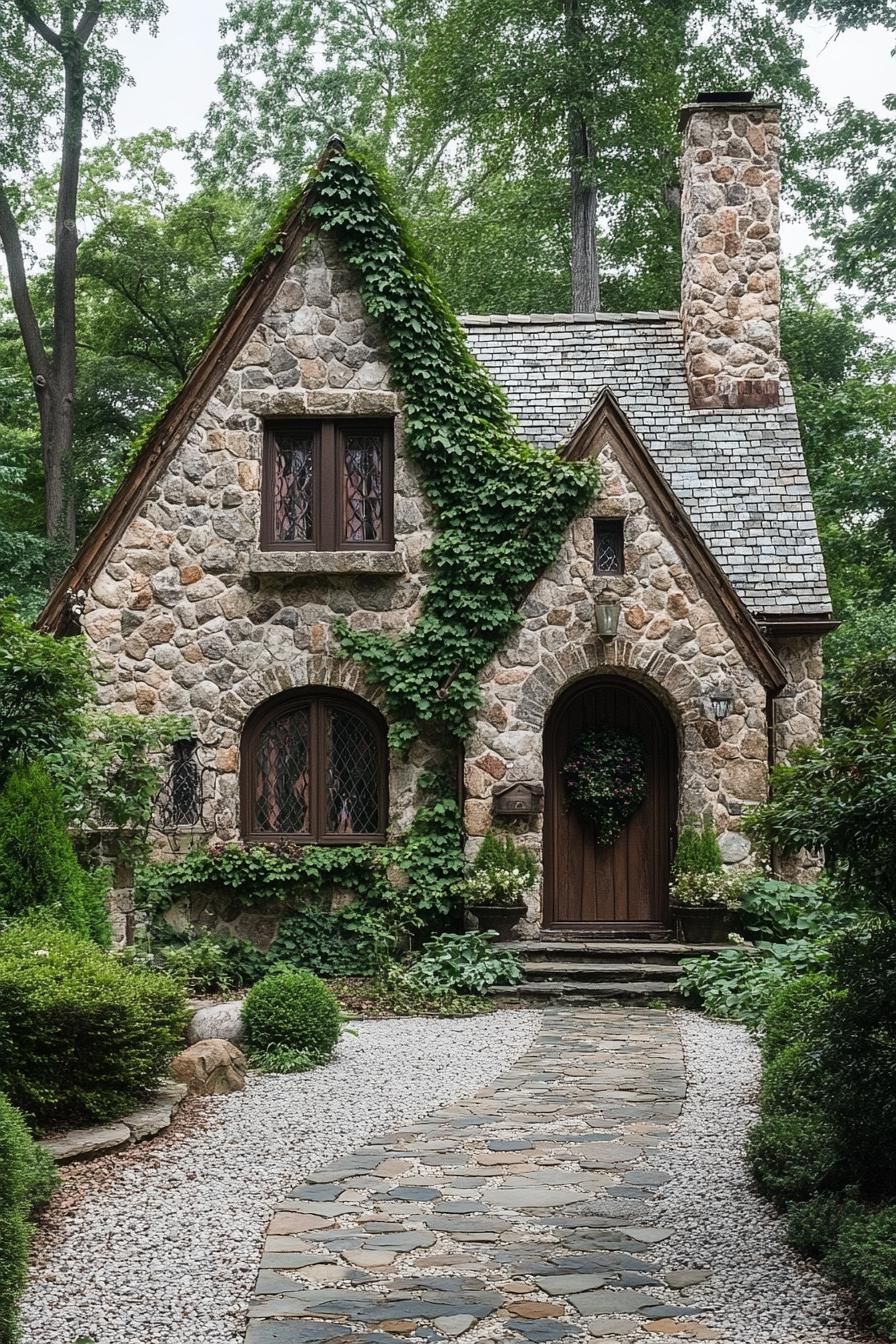 Stone Cottage Tucked Into Green Surroundings