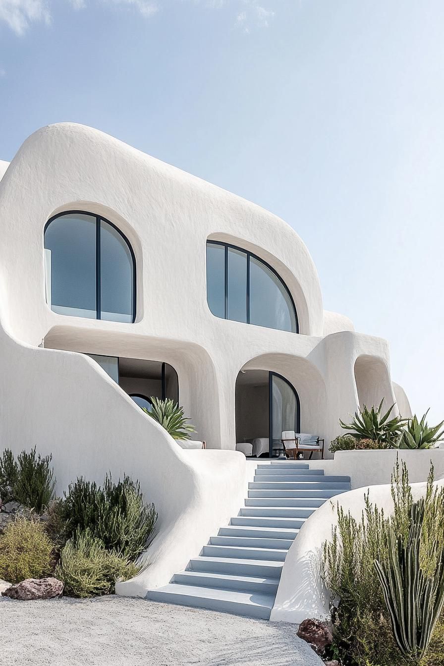 Santorini Mansion in White Stucco and Blue - photo 4