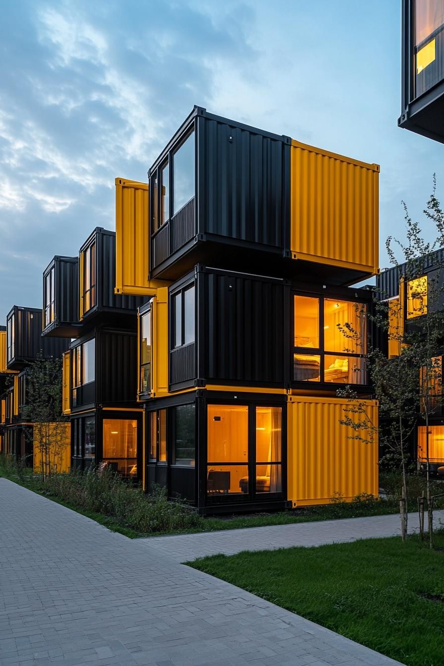 Bold, Bright Container Living Spaces