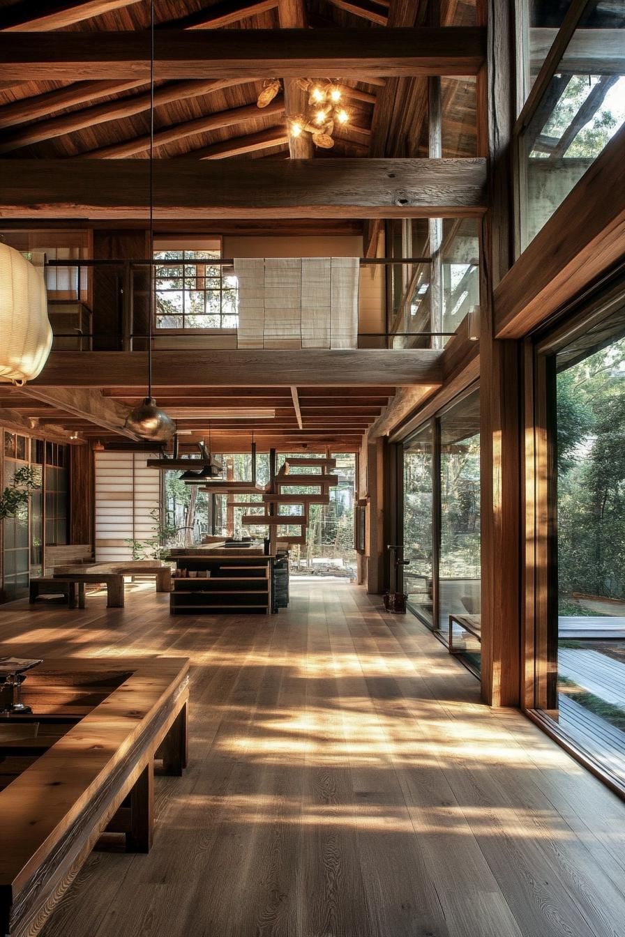 Exposed Wooden Beams and Natural Wood Details