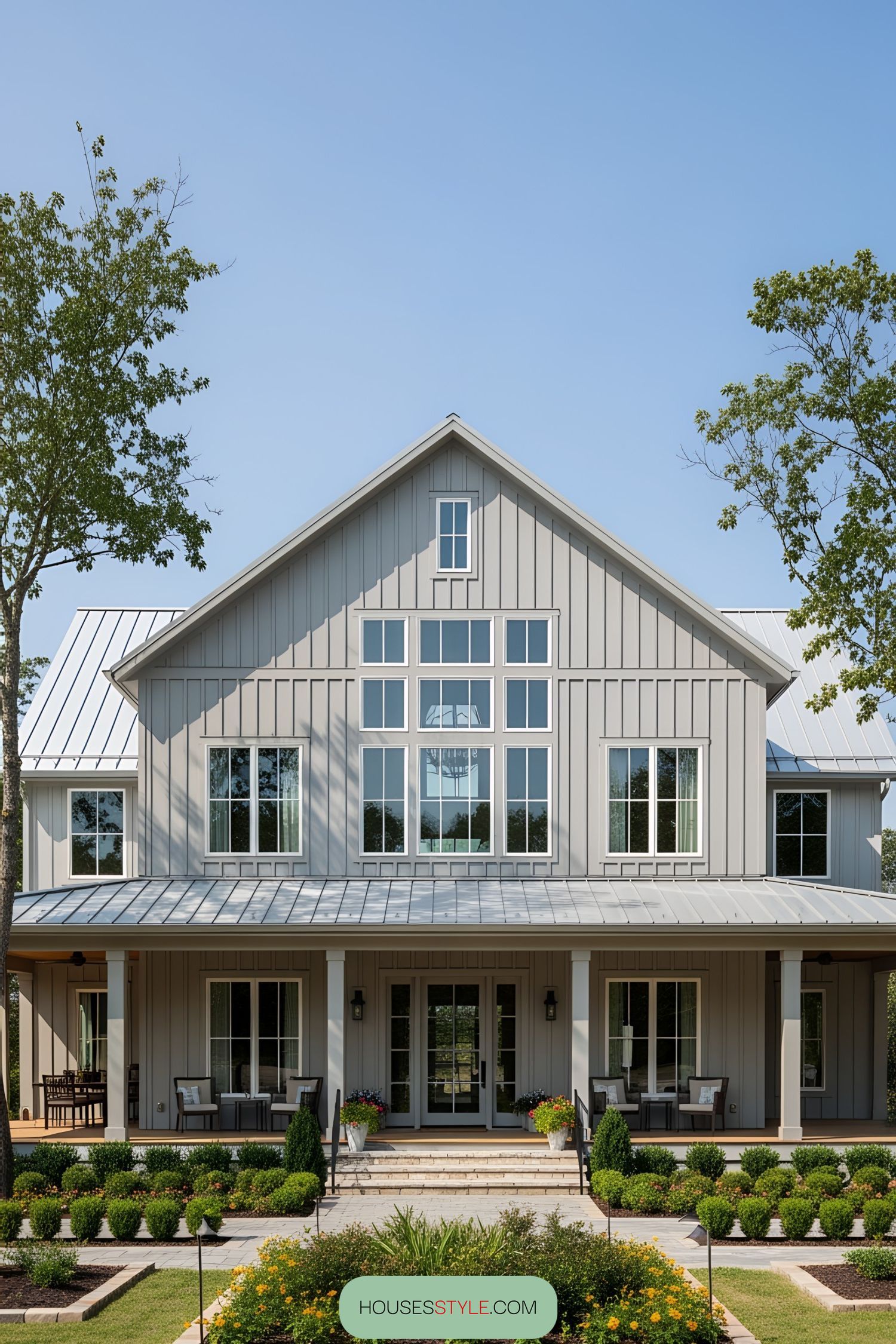 Rural Style with a Wraparound Porch Design