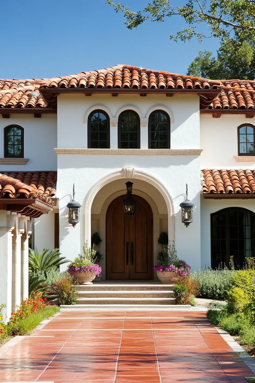 Red Barrel Tile Roofs With Decorative Finials - photo 3