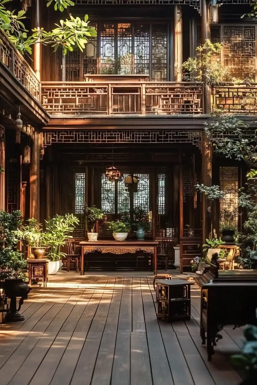 Hand-Carved Wooden Beam Details