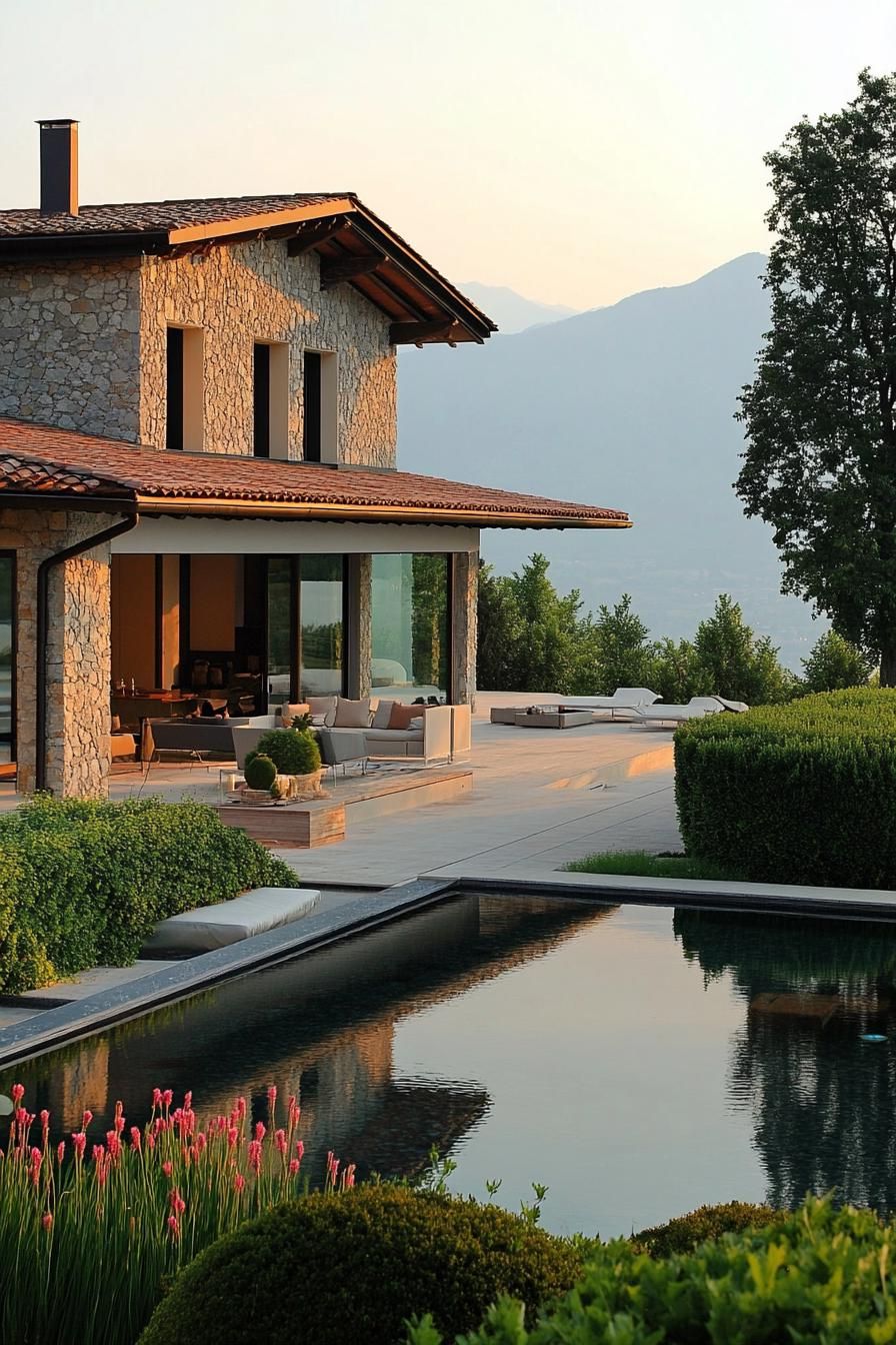 Italian Villa Surrounded by Vineyards