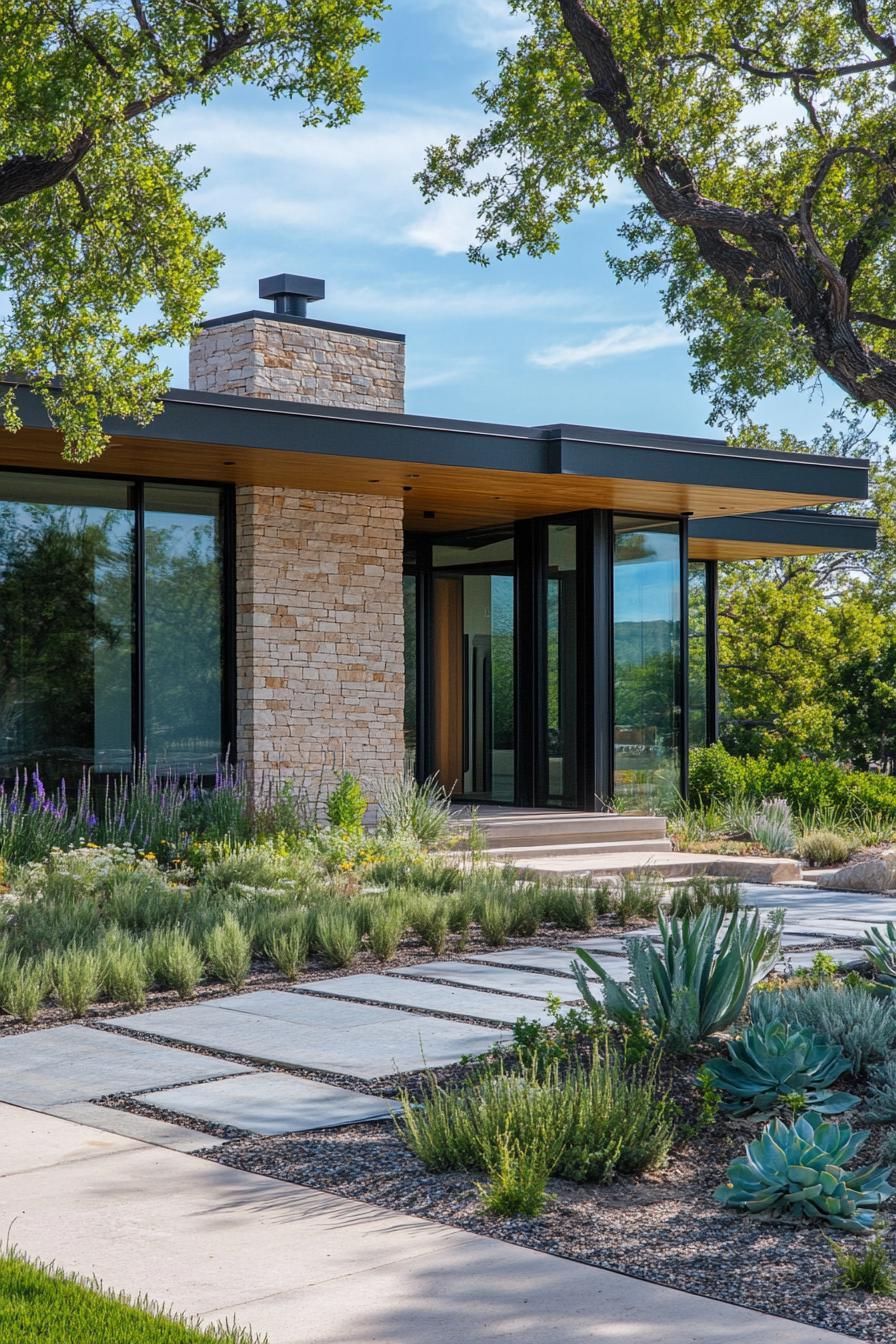 Steel Roof Ranch Surrounded by Greenery
