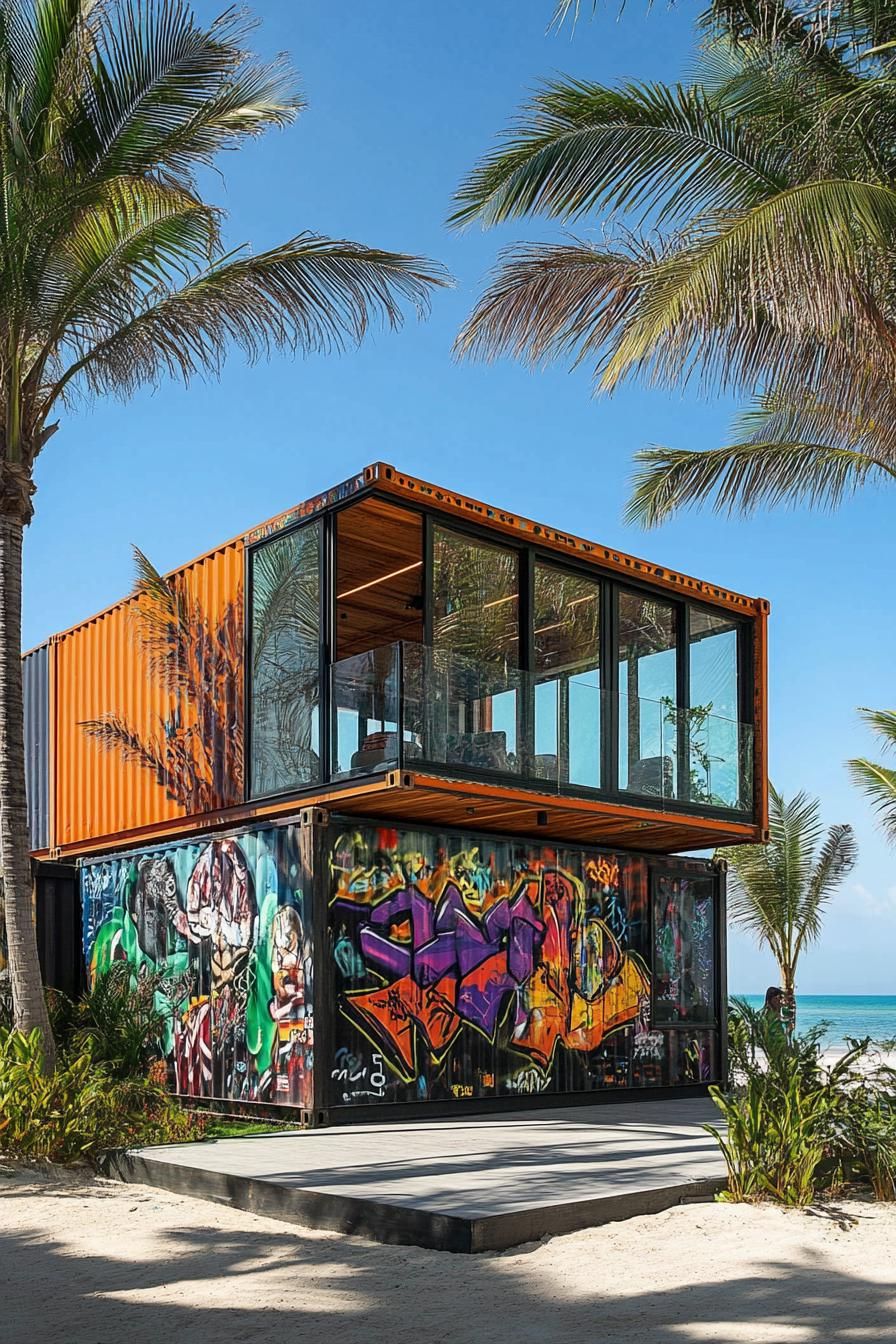 Upcycled Shipping Containers With Graffiti Art - photo 4