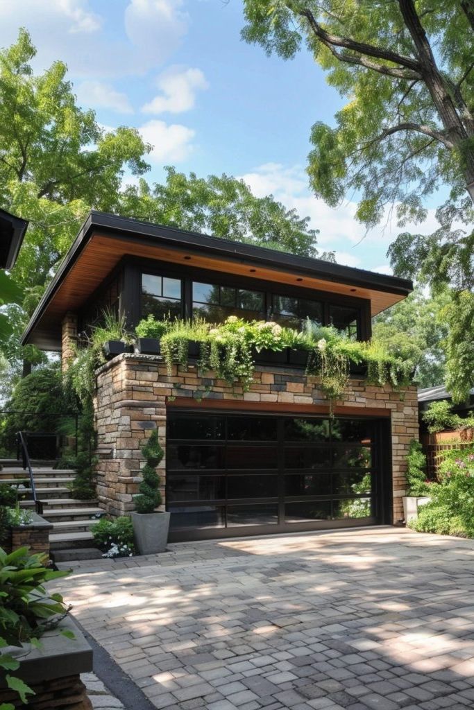 Rooftop Garden Above Garage