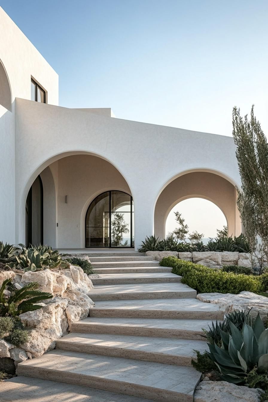 An Arched Oasis of Mediterranean Style