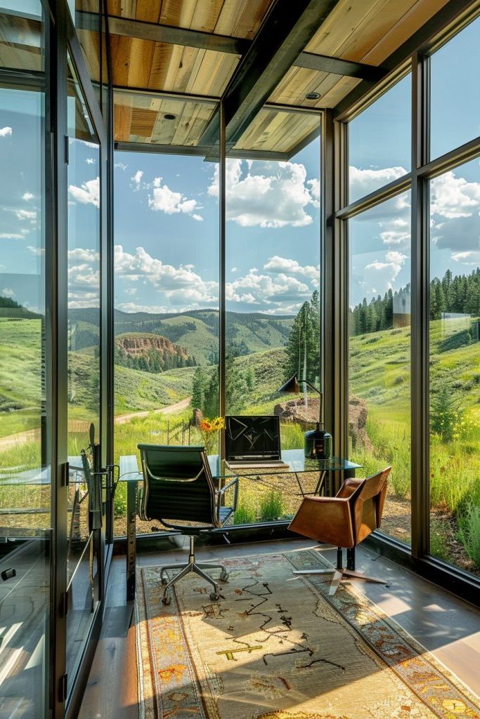 Glass-walled Corner Workspace - photo 3