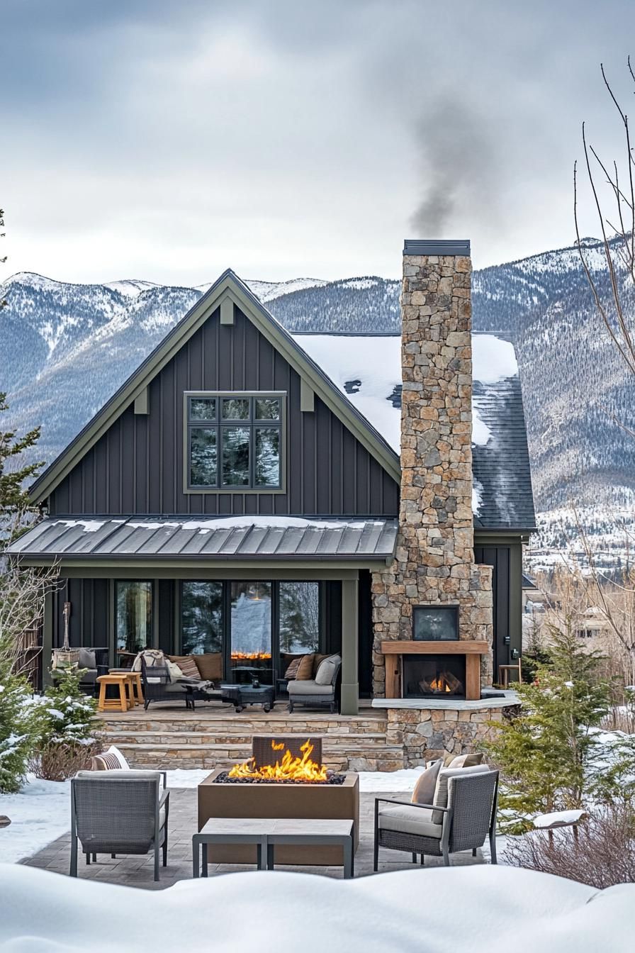 A Cozy Mountain Home Built Around the Fire