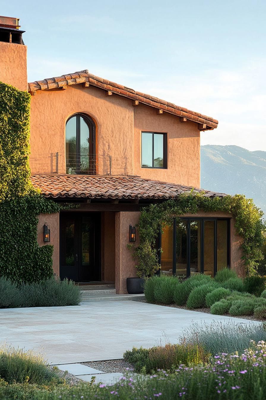 Earth-Toned Exterior Wrapped in Ivy - photo 4