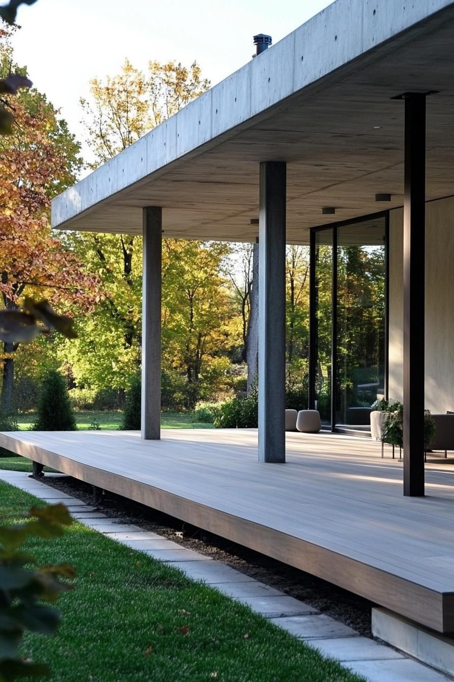 Minimalist Concrete Porch Columns - photo 2