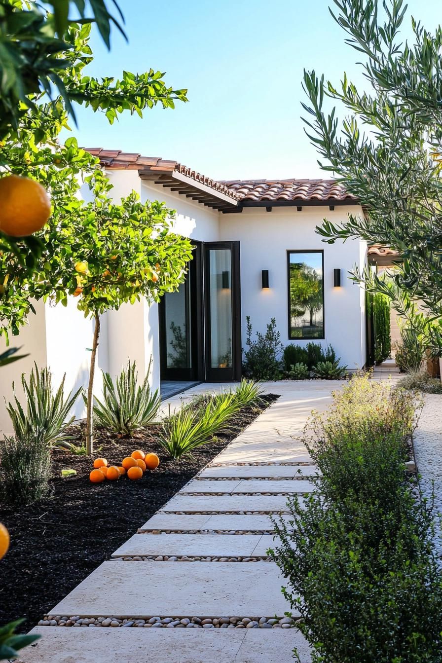 A Scenic Walkway Leading to a Mediterranean Gem