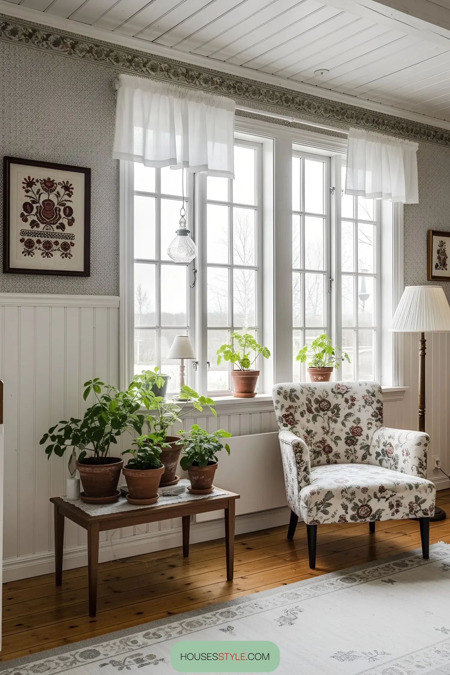 3) A Sunlit and Serene Swedish Sitting Area
