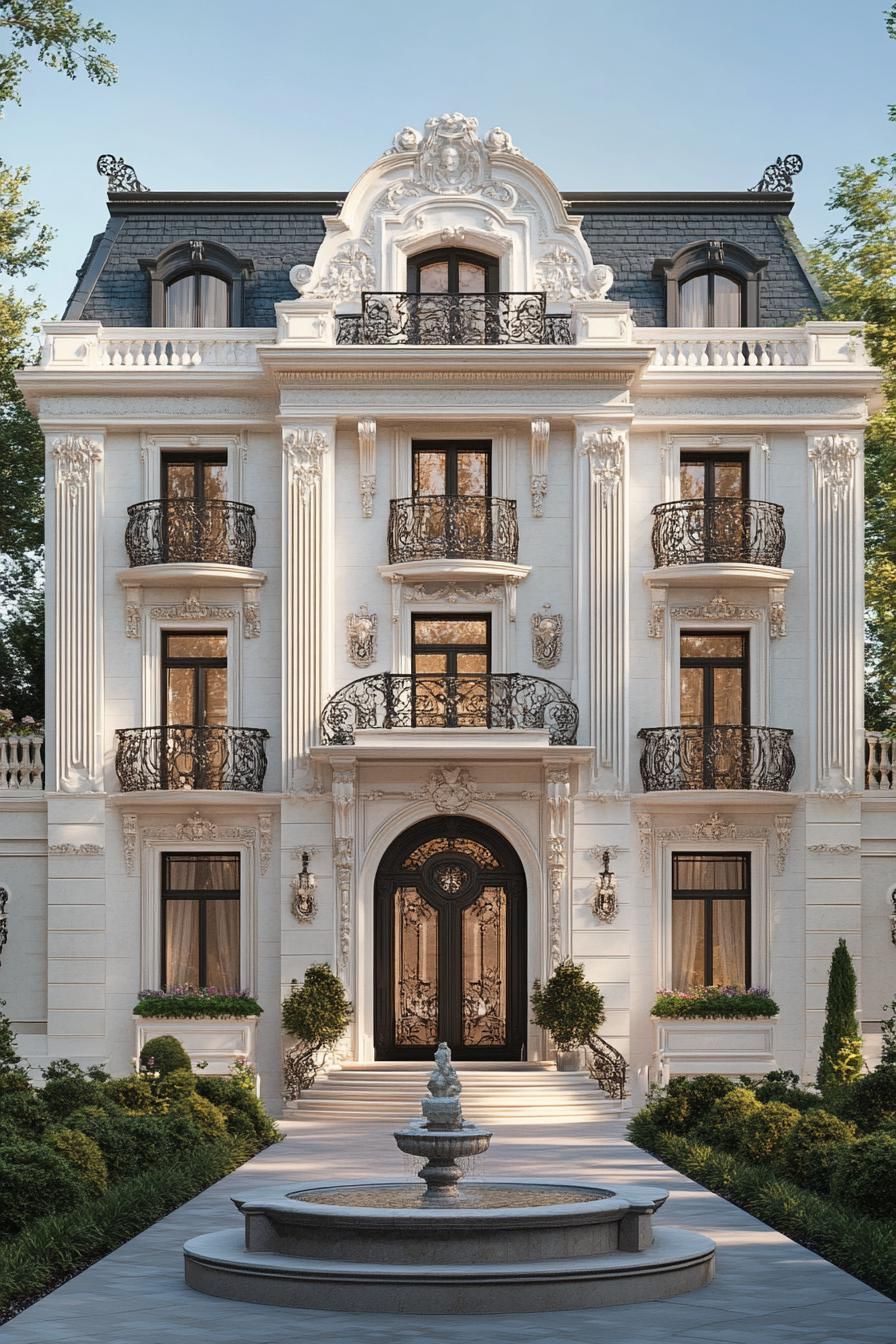 Grand French Mansion Standing in Full Glory