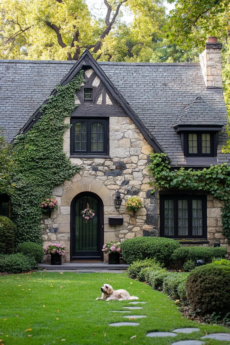 Stone Cottage Wrapped in Inviting Ivy