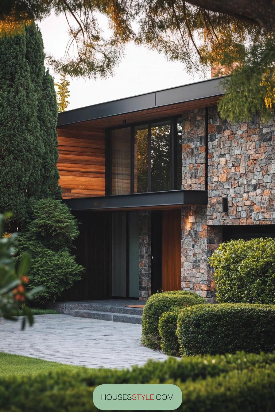 Mixed Stone and Brick Facade - photo 4