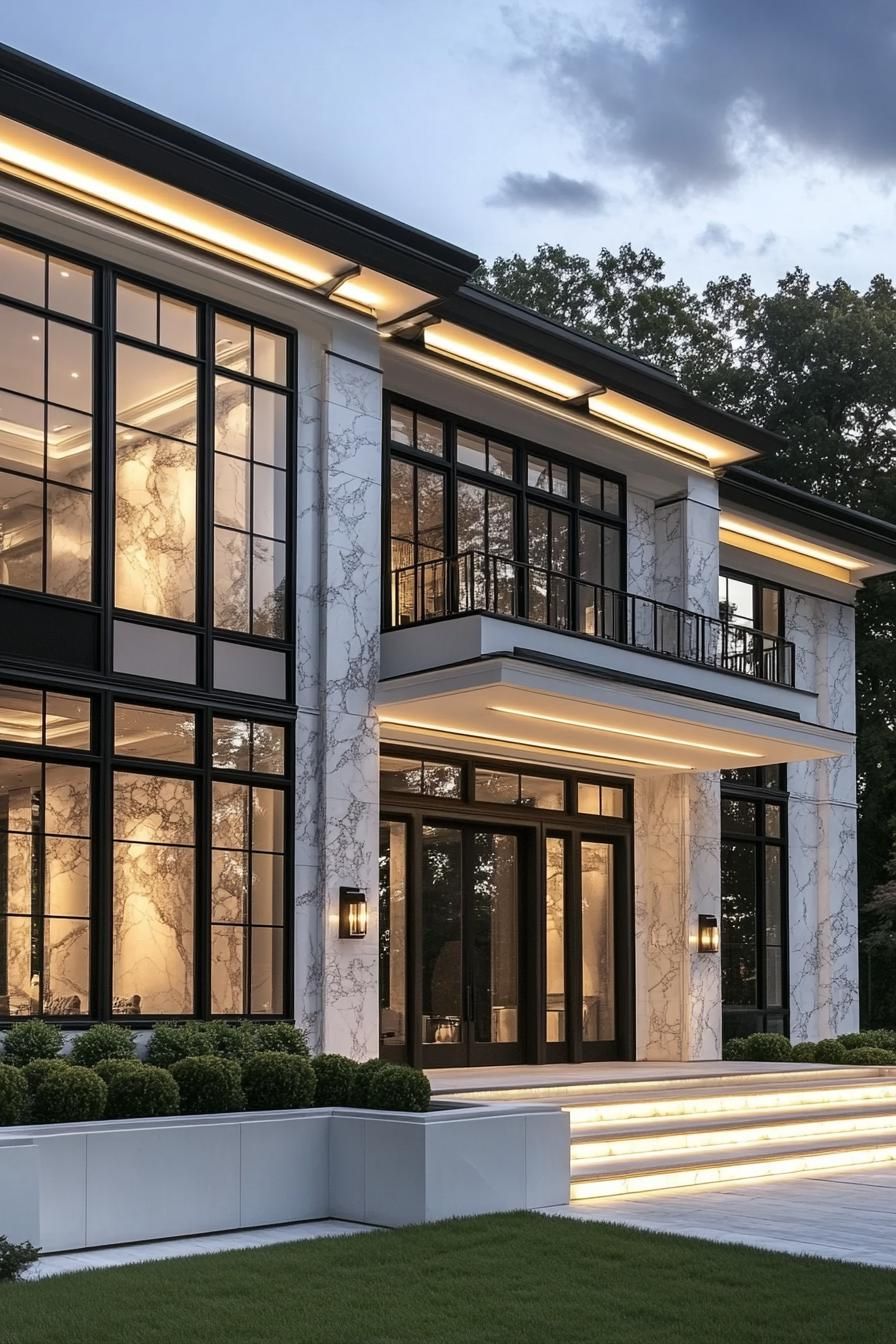 Marble Mansion With Modern Style