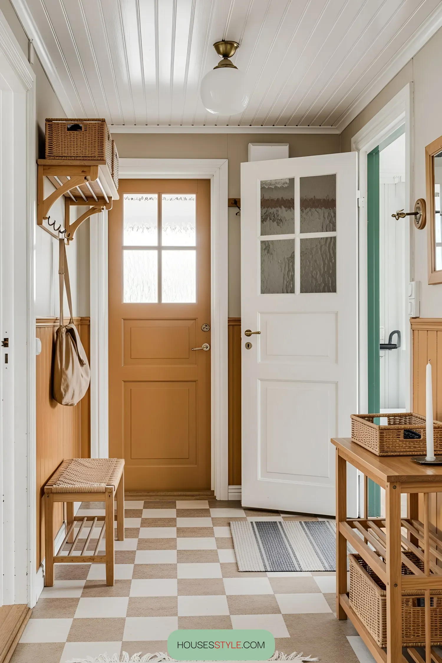 12) A Swedish Entryway Worth Showcasing