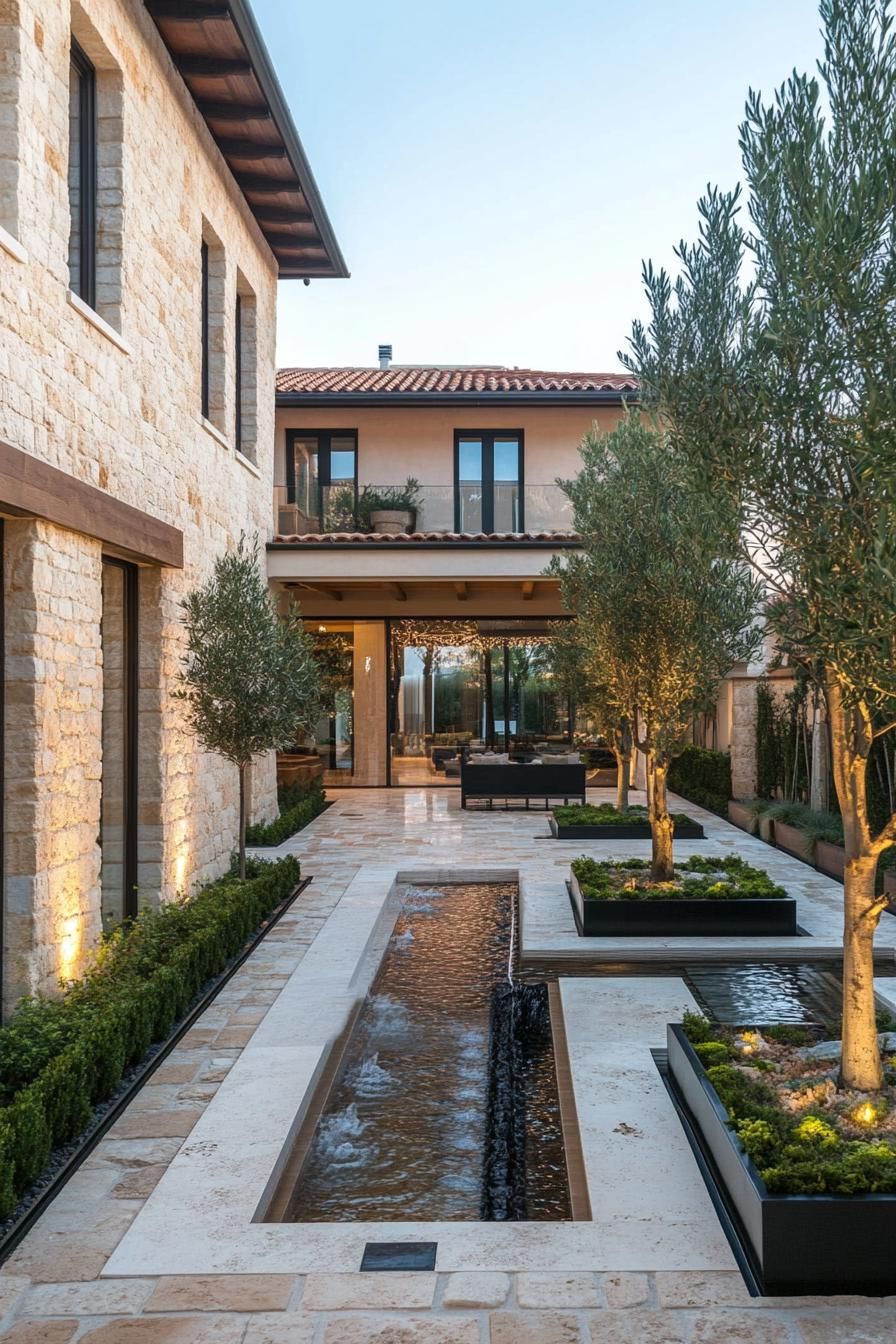 Charming Stone-Paved Courtyards