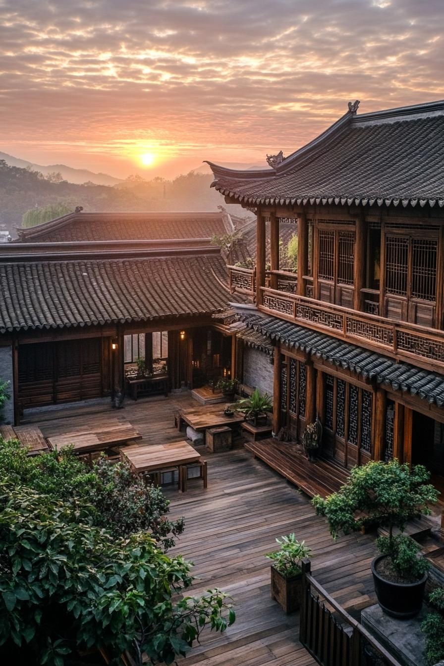 Multi-Level Terraced Courtyard Designs