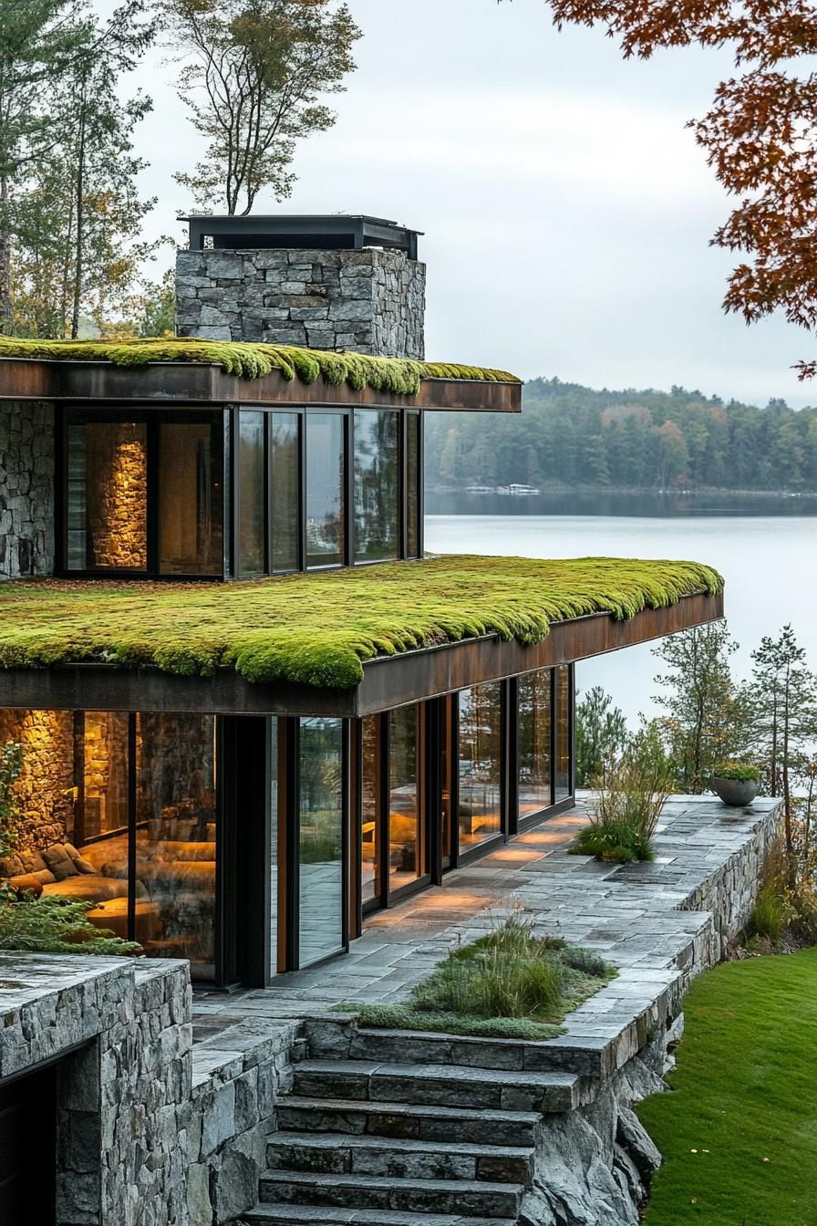 Living Green Roofs Covered In Moss - photo 2
