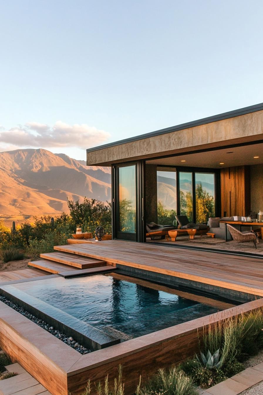 Pools Built Into a Raised Deck