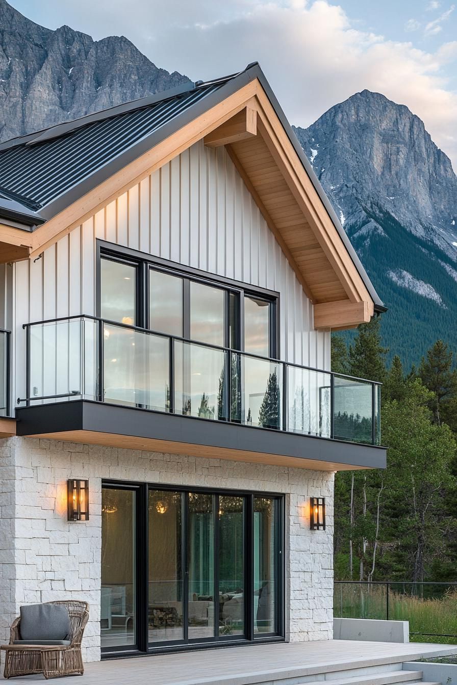 White Wood Siding with Glass Balconies - photo 3
