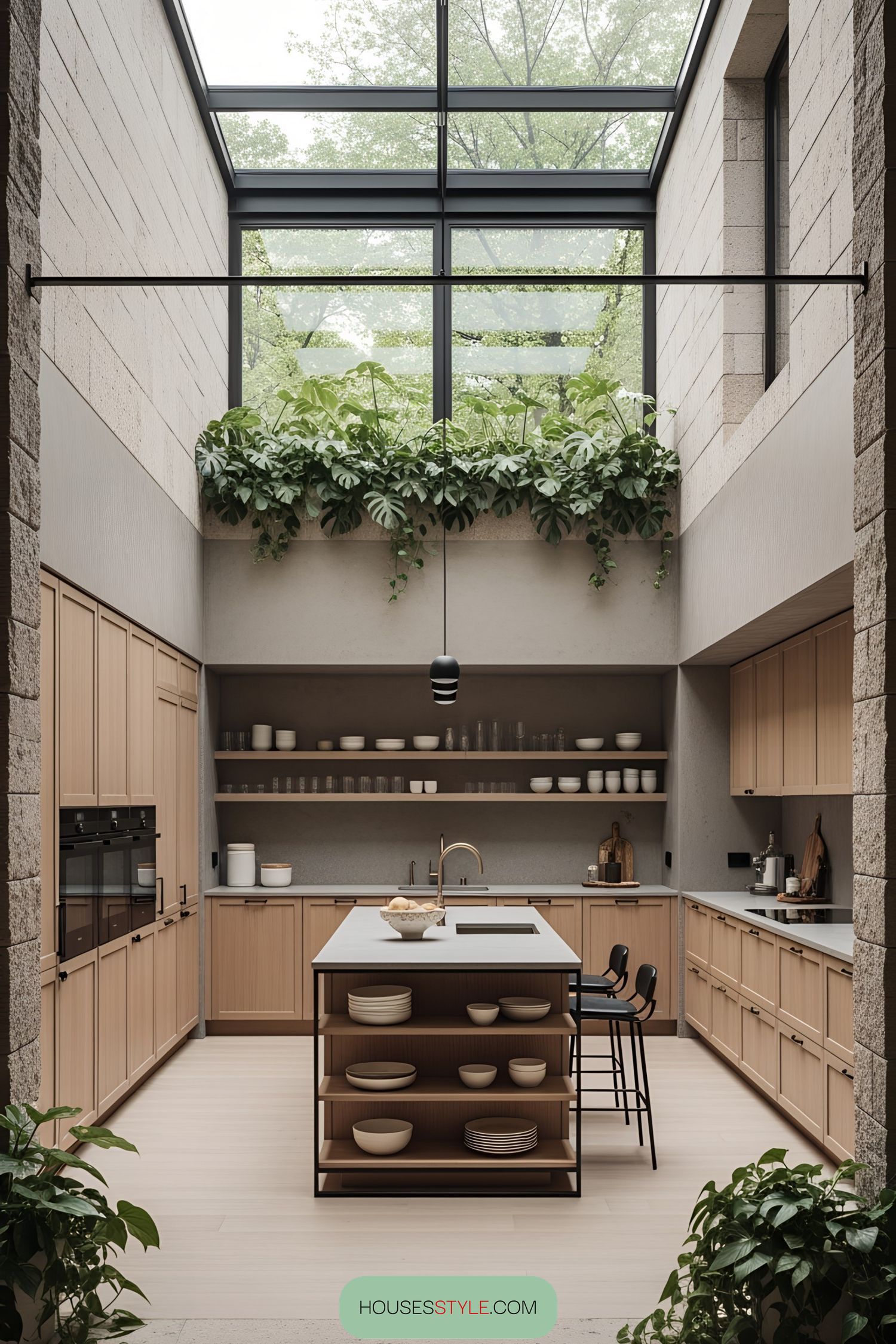 Nature-Inspired Jungle Kitchen