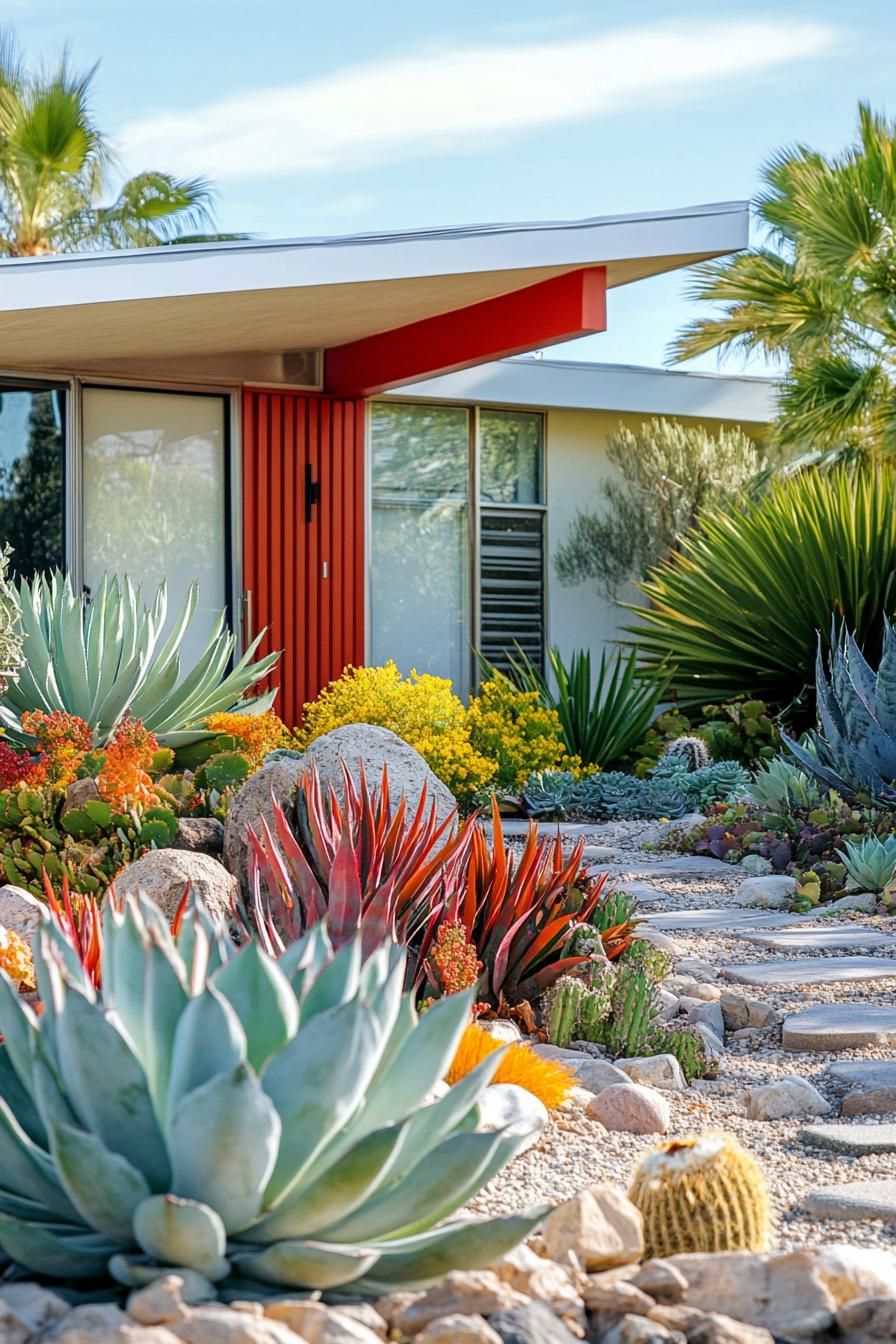 Retro Landscaping With Succulent Gardens