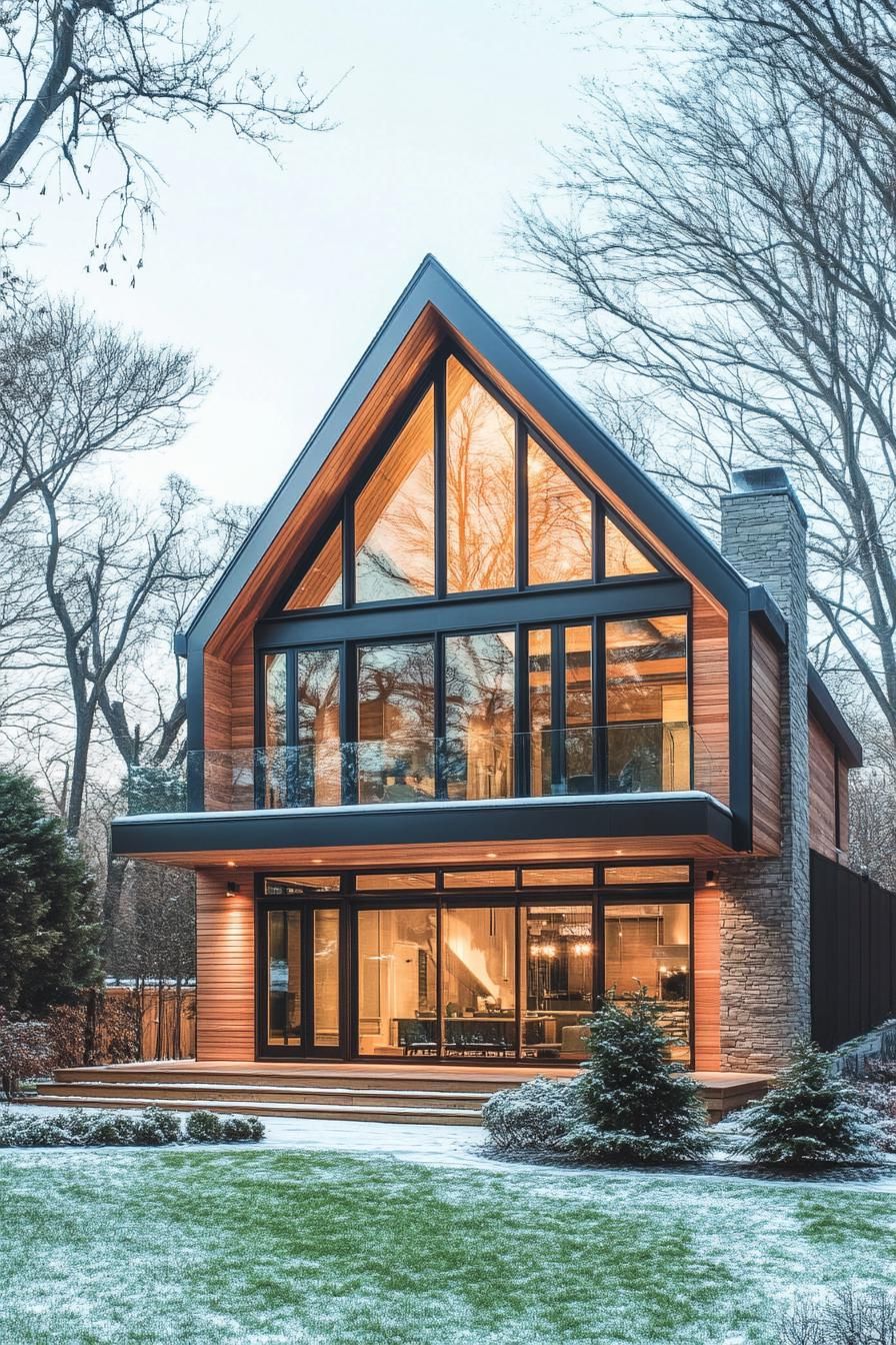 Cedar Shiplap Paired With Large Windows - photo 2