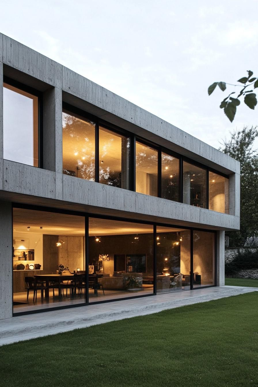 Smooth Concrete Facades With Oversized Glass Windows - photo 3