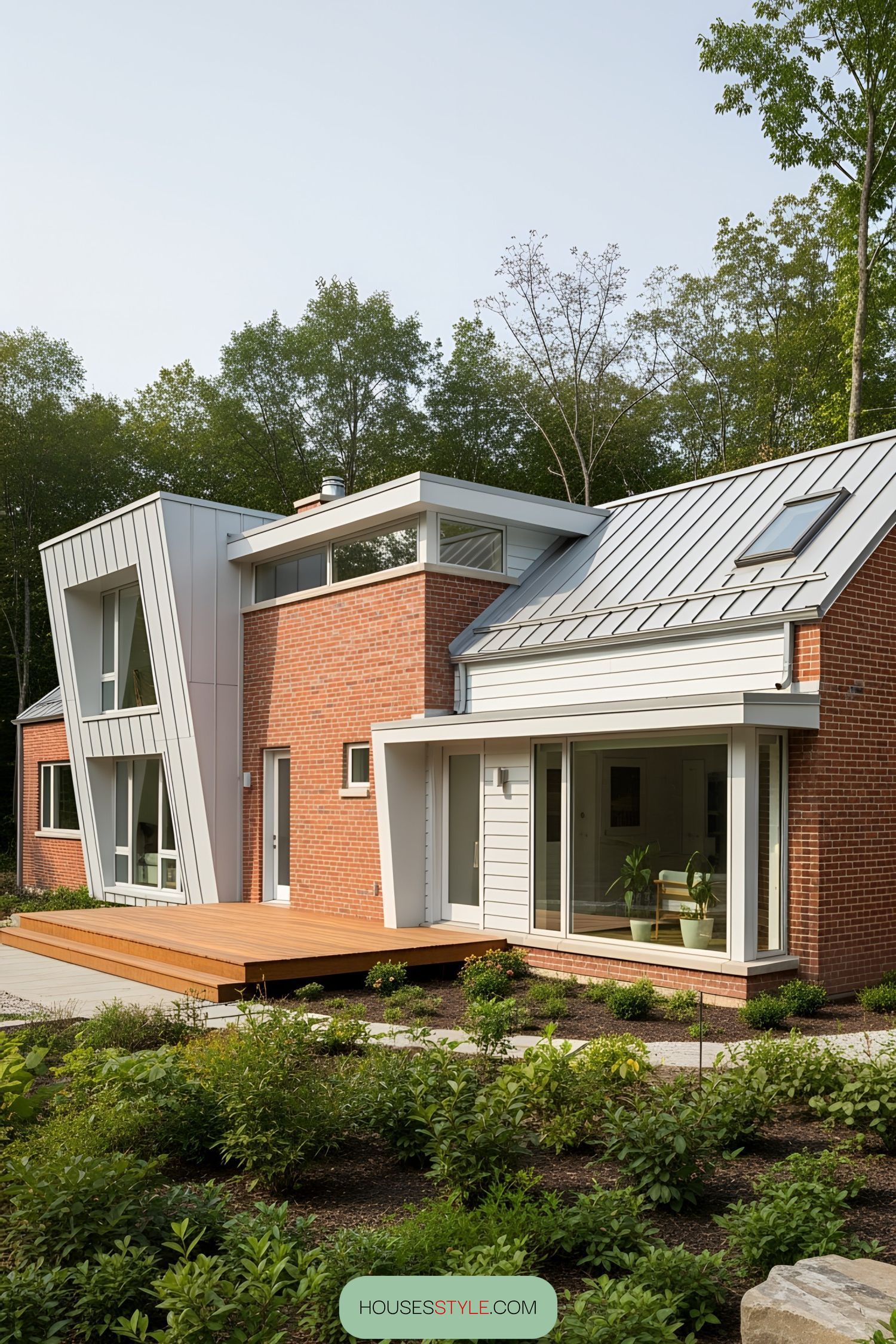 6) Adding Brick for a Modern Cozy Feel