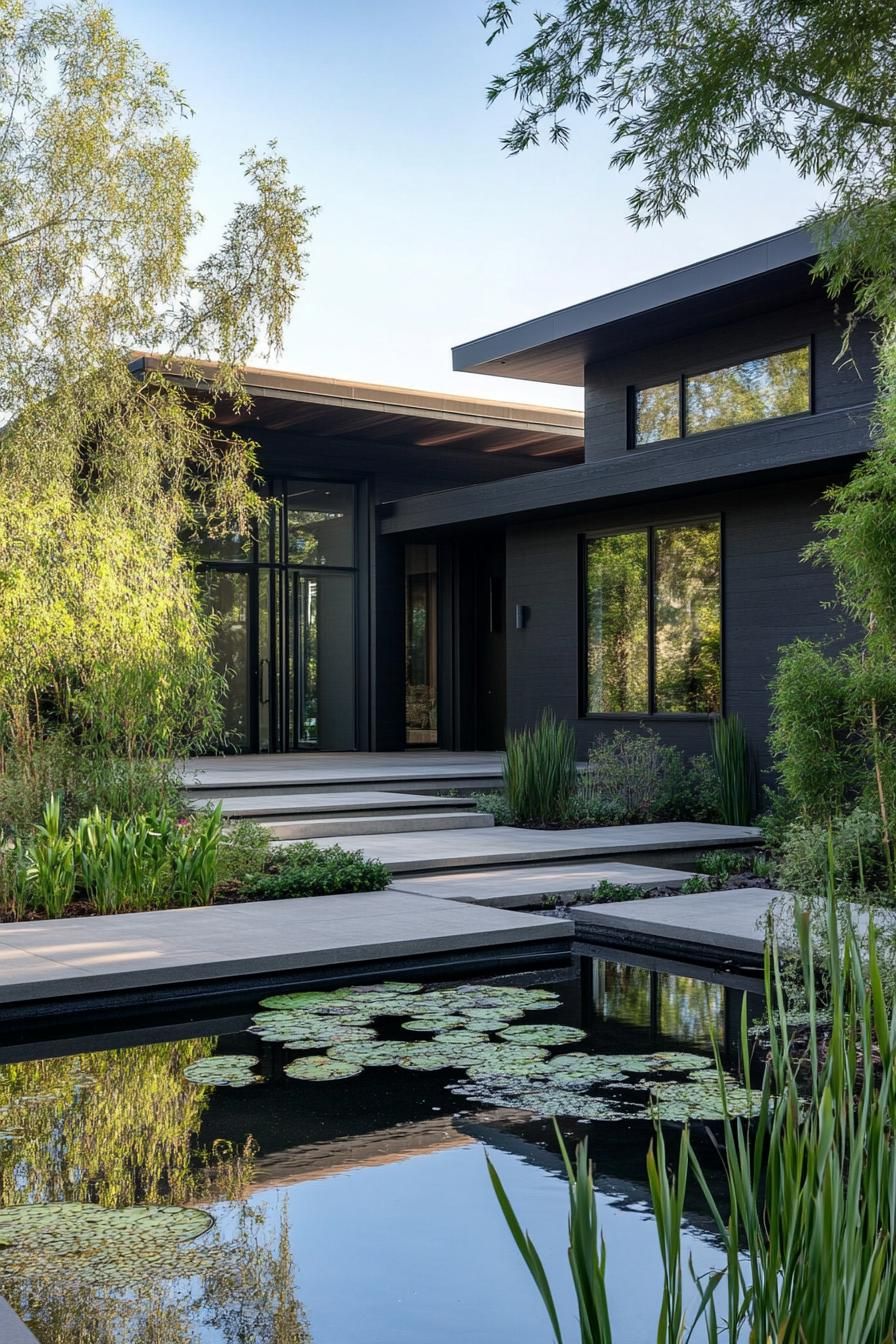 Low-Profile Homes With Wide Overhangs and Hidden Gutters