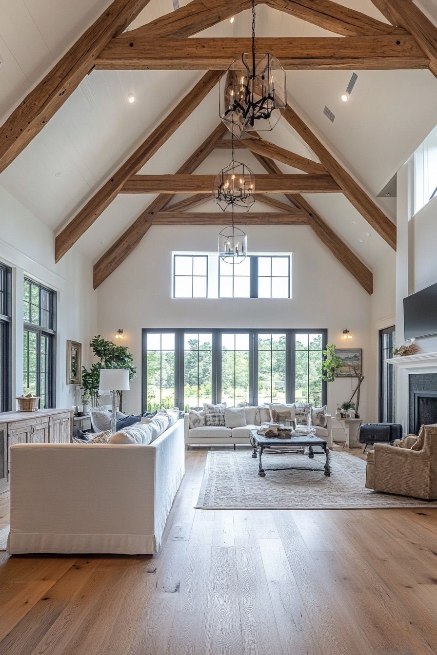Exposed Wooden Beams Overhead - photo 4