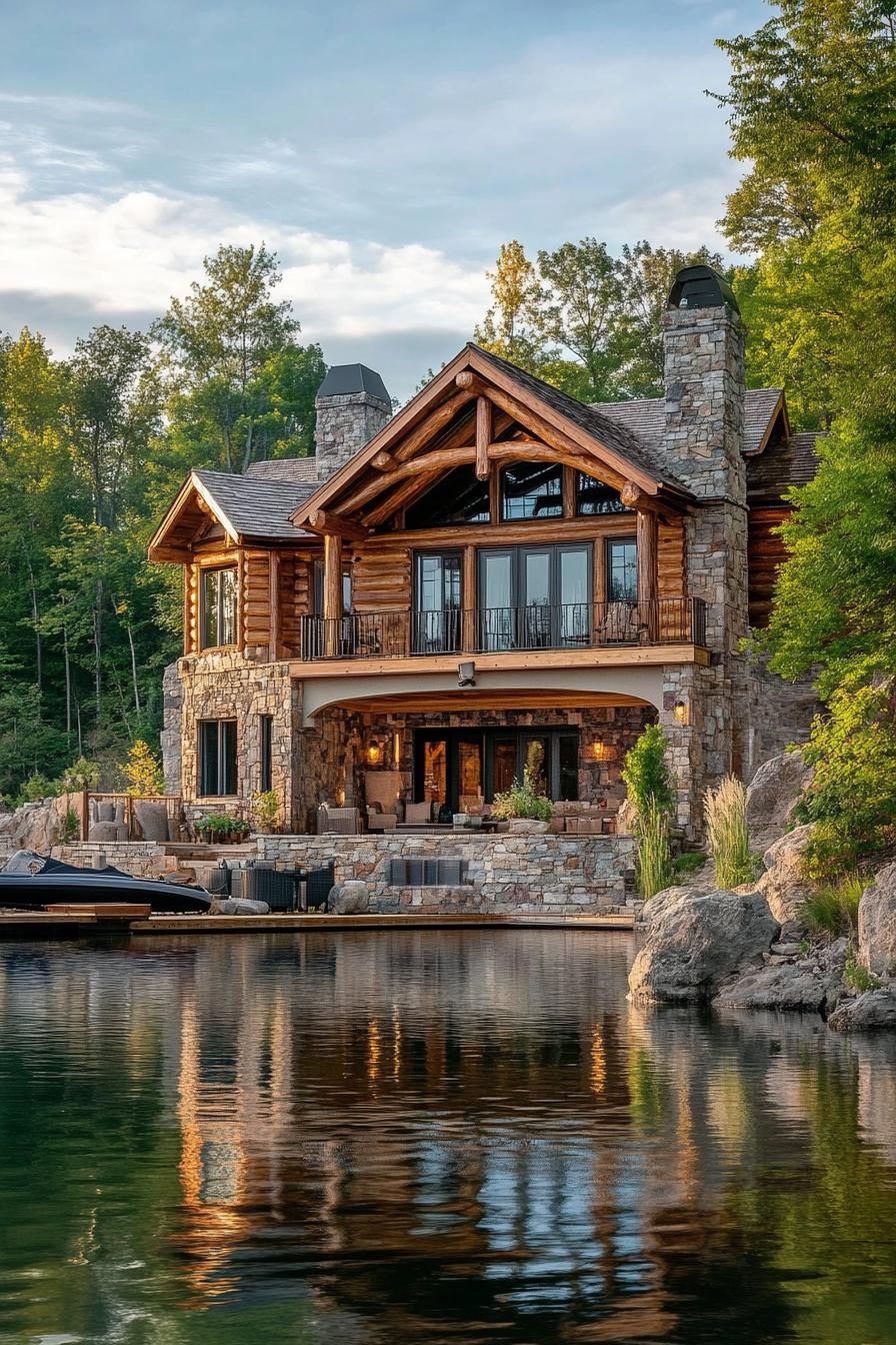Combining Log Construction With Stucco Walls - photo 3