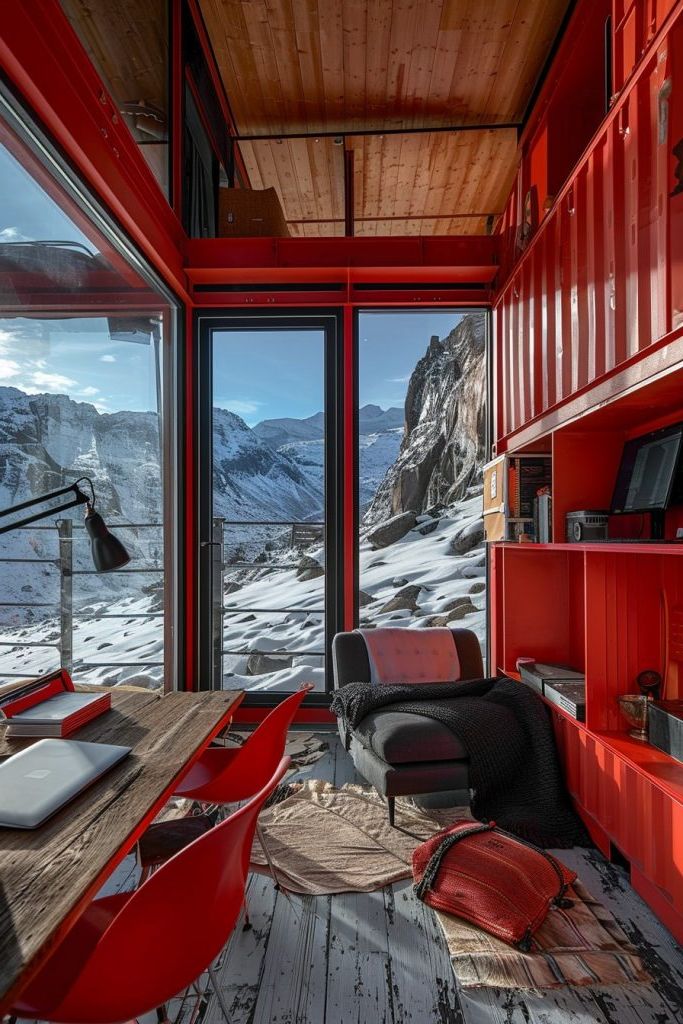 Shipping Container Office With Oversized Windows