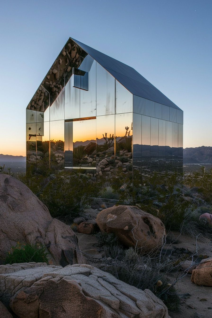 Mirror-Clad Off-Grid Cabin - photo 4
