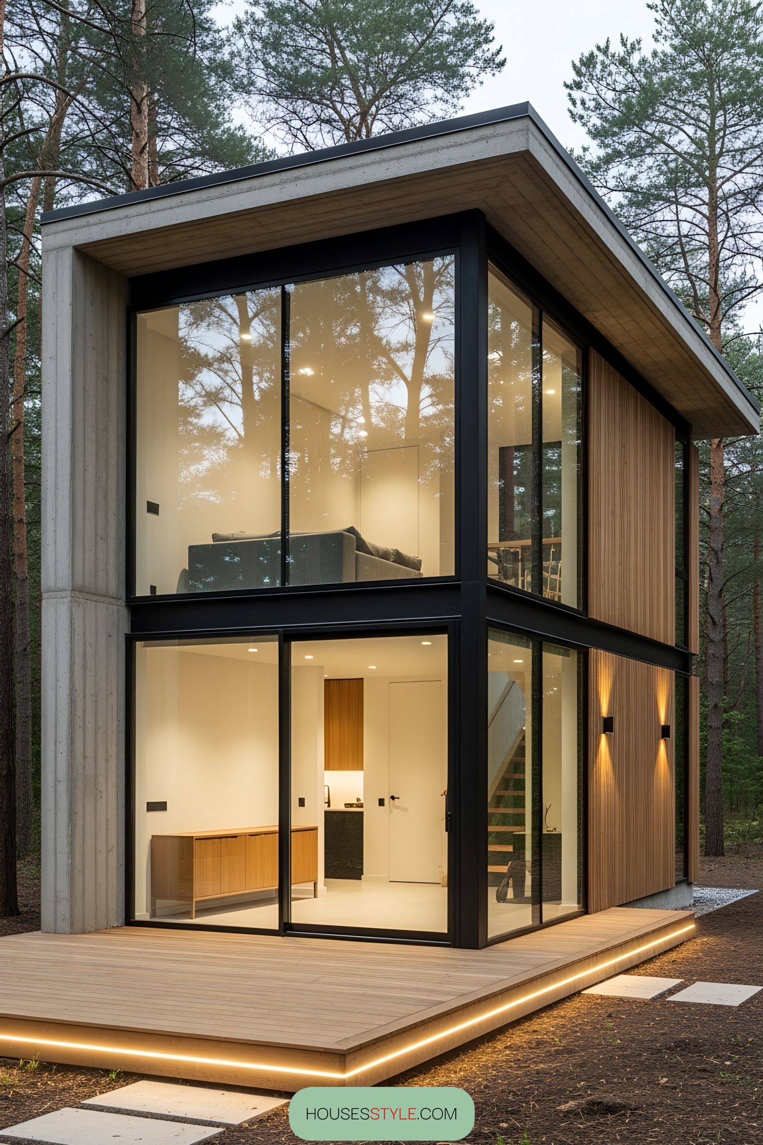 5. A Glass Treehouse Tucked in the Woods