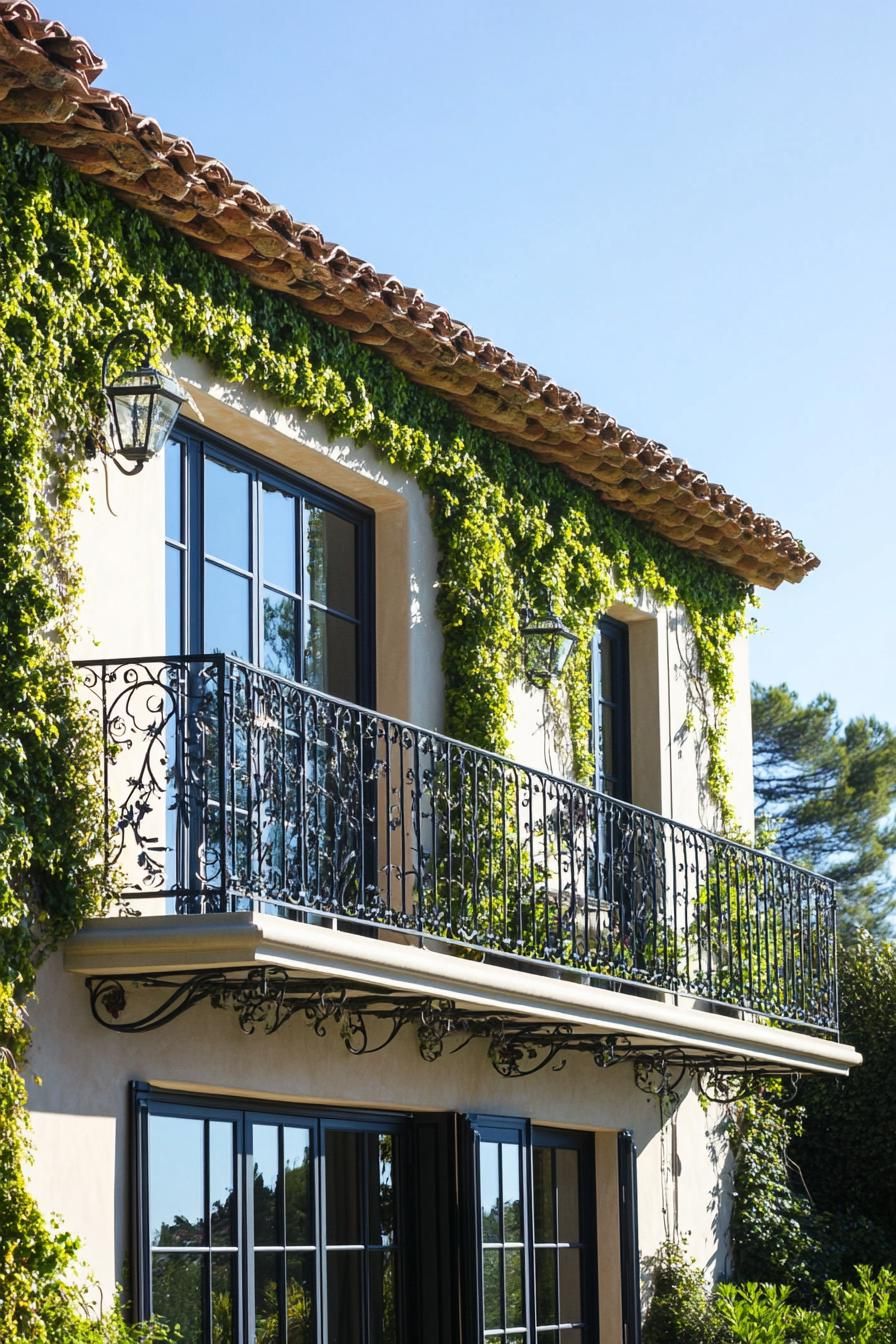 Ivy-Covered Trellises With Iron Balconies - photo 2
