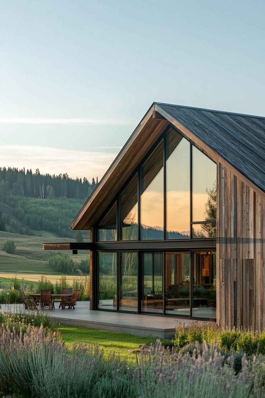 Big Windows Set Into Rustic Cladding - photo 3