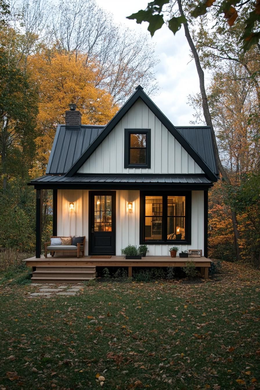 A Cozy Cabin Set in the Woods